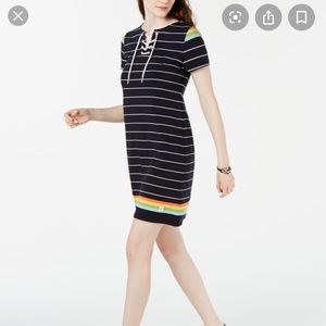 Tommy Hilfiger stripped knit midi dress
